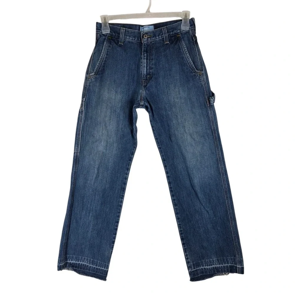 Levis SilverTab Carpenter Jeans Mens 30 Blue Denim Loose Distressed Destroyed